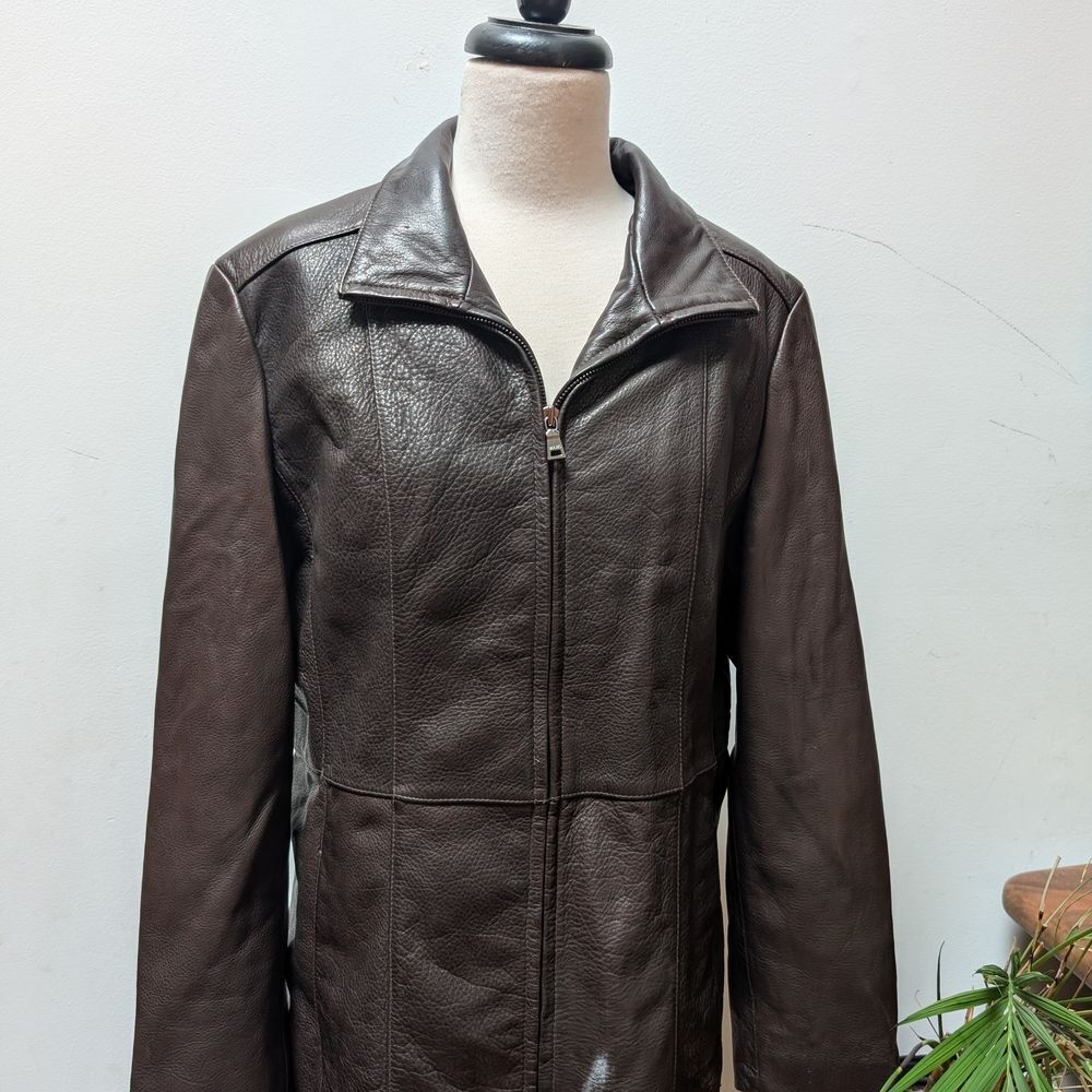 Marc New York Dark Brown Leather Jacket